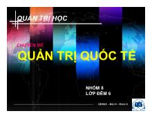 Chuyên đề Quản trị quốc tế