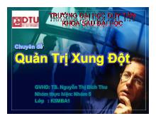 Chuyên đề Quản Trị Xung Đột