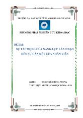 Đề tài Sự tác động của năng lực lãnh đạo đến sự gắn kết của nhân viên