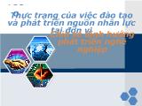 Đề tài Thực trạng của việc đào tạo và phát triển nguồn nhân lực tại đơn vị Chia sẻ định hướng phát triển nghề nghiệp