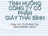 Đề tài Thực trạng quá trình sản xuất và quản trị tại công ty giày THÁI BÌNH