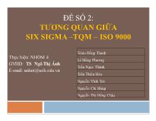 Đề tài Tương quan giữa six sigma –TQM –ISO 9000
