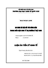 Luận án An sinh xã hội đối với nông dân an sinh xã hội đối với nông dân trong điều kiện kinh tế thị trường ở Việt Nam