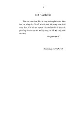 Luận án Ðẩy mạnh xuất khẩu hàng hóa ở nước Cộng hòa Dân chủ Nhân dân Lào trong quá trình hội nhập kinh tế quốc tế
