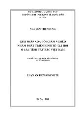 Luận án Giải pháp xóa đói giảm nghèo nhằm phát triển kinh tế - Xã hội ở các tỉnh tây bắc Việt Nam
