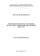 Luận án Nghi lễ chuyển đổi của ngƣời hoa quảng đông ở thành phố Hồ Chí Minh hiện nay