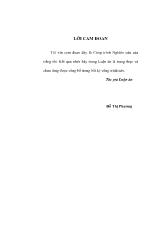 Luận án Phân tích lợi nhuận và một số biện pháp nhằm nâng cao lợi nhuận của các doanh nghiệp nhà nước thuộc Ngành Dệt May Việt Nam