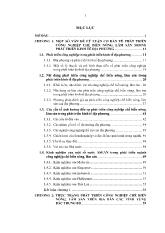 Luận án Phát triển công nghiệp chế biến nông, lâm sản trên ñịa bàn các tỉnh vùng Bắc Trung Bộ