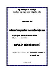 Luận án Phát triển thị trường trái phiếu ở Việt Nam phát triển thị trường trái phiếu ở Việt Nam