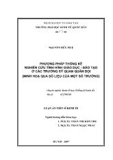 Luận án Phương pháp thống kê nghiên cứu tình hình giáo dục - Ðào tạo ở các trường sỹ quan quân ðội (minh hoạ qua số liệu của một số trường)