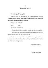 Luận án Vận dụng một số phương pháp thống kê phân tích hiệuquả kinh tế đầu tư trực tiếp nước ngoài (FDI) tại Việt Nam
