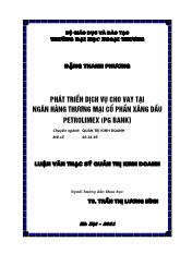 Luận văn Phát triển hoạt động kinh doanh thẻ tại Ngân hàng TMCP Xăng Dầu Petrolimex (PG Bank)