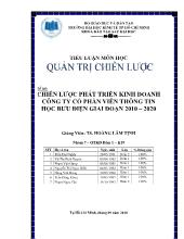 Tiểu luận Chiến lược phát triển kinh doanh công ty cổphần viễn thông tin học bưu điện giai đoạn 2010 – 2020