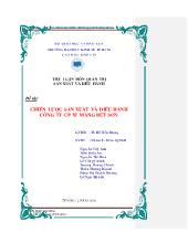 Tiểu luận Chiến lược sản xuất và điều hành công ty cổ phần xi măng Bút Sơn
