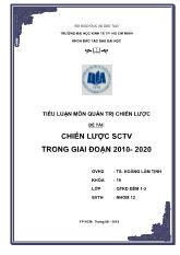 Tiểu luận Chiến lược SCTV trong giai đoạn 2010- 2020