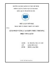 Tiểu luận Giải pháp nâng cao kiến thức thương hiệu Vina-Giầy