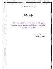 Tiểu luận Hãy viết về một bài học (thành công hoặc thất bại) về lãnh đạo trong cơ quan nơi anh chị làm việc. Những bài học rút ra cho bản thân
