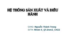 Tiểu luận Hệ thống sản xuất và điều hành