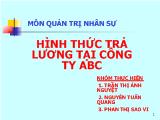 Tiểu luận Hình thức trả lương tại công ty ACB
