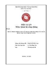 Tiểu luận Hoàn thiện chiến lược xây dựng thương hiệu của ngân hàng Việt Nam Thịnh Vượng