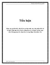 Tiểu luận Khảo sát sự hiểu biết, thái độ và sự thỏa mãn của công nhân đối với lý thuyết Đặt mục tiêu (Goal setting theory) và Quản trị theo mục tiêu (Management by objectives) trong động viên nhân viên
