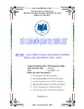 Tiểu luận Lập chiến lược cho công ty kiểm toán A&C giai đoạn 2010 - 2020