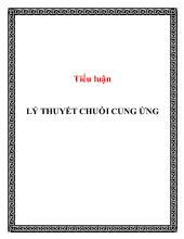 Tiểu luận Lý thuyết chuỗi cung ứng