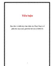 Tiểu luận Mục tiêu và chiến lược thực hiện của Tổng Công ty cổ phần bia rượu nước giải khát Sài Gòn (SABECO)