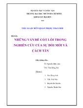 Tiểu luận Những vấn đề cốt lõi trong nghiên cứu của sự đổi mới và cách tân