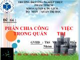 Tiểu luận Phân chia công việc trong quản trị