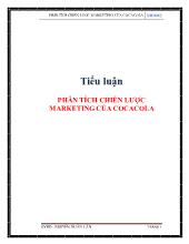 Tiểu luận Phân tích chiến lược marketing của cocacola