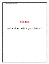 Tiểu luận Phân tích triển vọng công ty