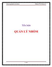 Tiểu luận Quản lý nhóm