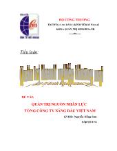 Tiểu luận Quản trị nguồn nhân lực tổng công ty xăng dầu Việt Nam