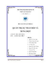 Tiểu luận Quản trị sự thay đổi và xung đột