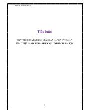 Tiểu luận Quy trình tuyển dụng của ngân hàng xuất nhập khẩu việt nam chi nhánh Hà Nội ( eximbank Hà Nội)