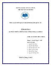 Tiểu luận Sự phát triển chiến lược ở Procter & Gamble