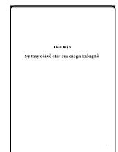 Tiểu luận Sự thay đổi về chất của các gã khổng hồ