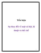 Tiểu luận Sự thay đổi về mặt xã hội, kĩ thuật và thể chế