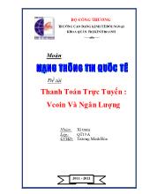 Tiểu luận Thanh Toán Trực Tuyến : Vcoin Và Ngân Lượng