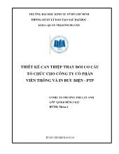 Tiểu luận Thiết kế can thiệp thay đổi cơ cấu tổ chức cho công ty cổ phần viễn thông và in bưu điện - PTP