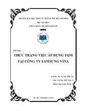 Tiểu luận Thực trạng việc áp dụng tqm tại công ty Samsung Vina