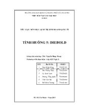 Tiểu luận Tình huống 5: diebold