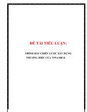 Tiểu luận Trình bày chiến lược xây dựng thương hiệu của vinamilk