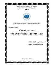 Tiểu luận Ứng dụng erp tại anh văn hội việt mỹ (vus)