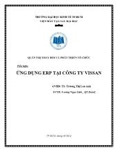 Tiểu luận Ứng dụng erp tại công ty vissan