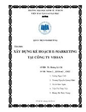 Tiểu luận Xây dựng kế hoạch e-Marketing tại công ty Vissan