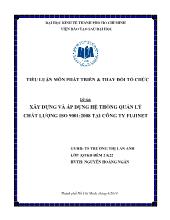 Tiểu luận Xây dựng và áp dụng hệ thống quản lý chất lượng iso 9001:2008 tại công ty fujinet