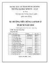 Tiểu luận Xu hướng tiêu dùng laptop ở tp.HCM năm 2010