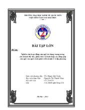 Bài tập lớn Nghiên cứu hoạt động của quỹ tín dụng trung ương chi nhánh Hà Tây- phân tích và bình luận các đóng góp của quỹ vào quá trình phát triển kinh tế ở địa phương